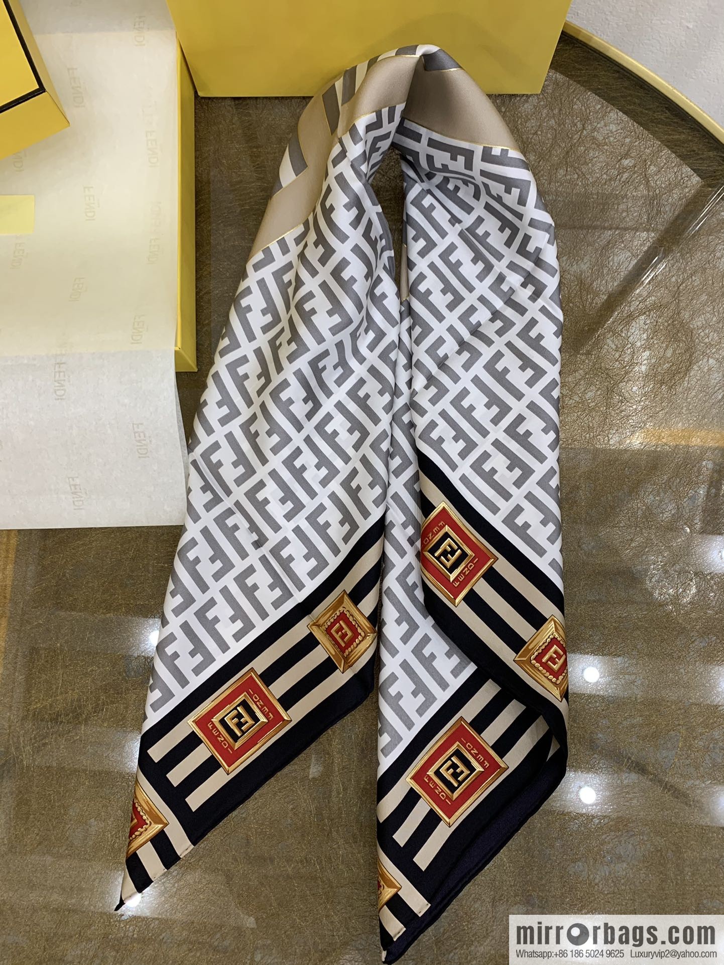 Fendi's new 100% silk scarf