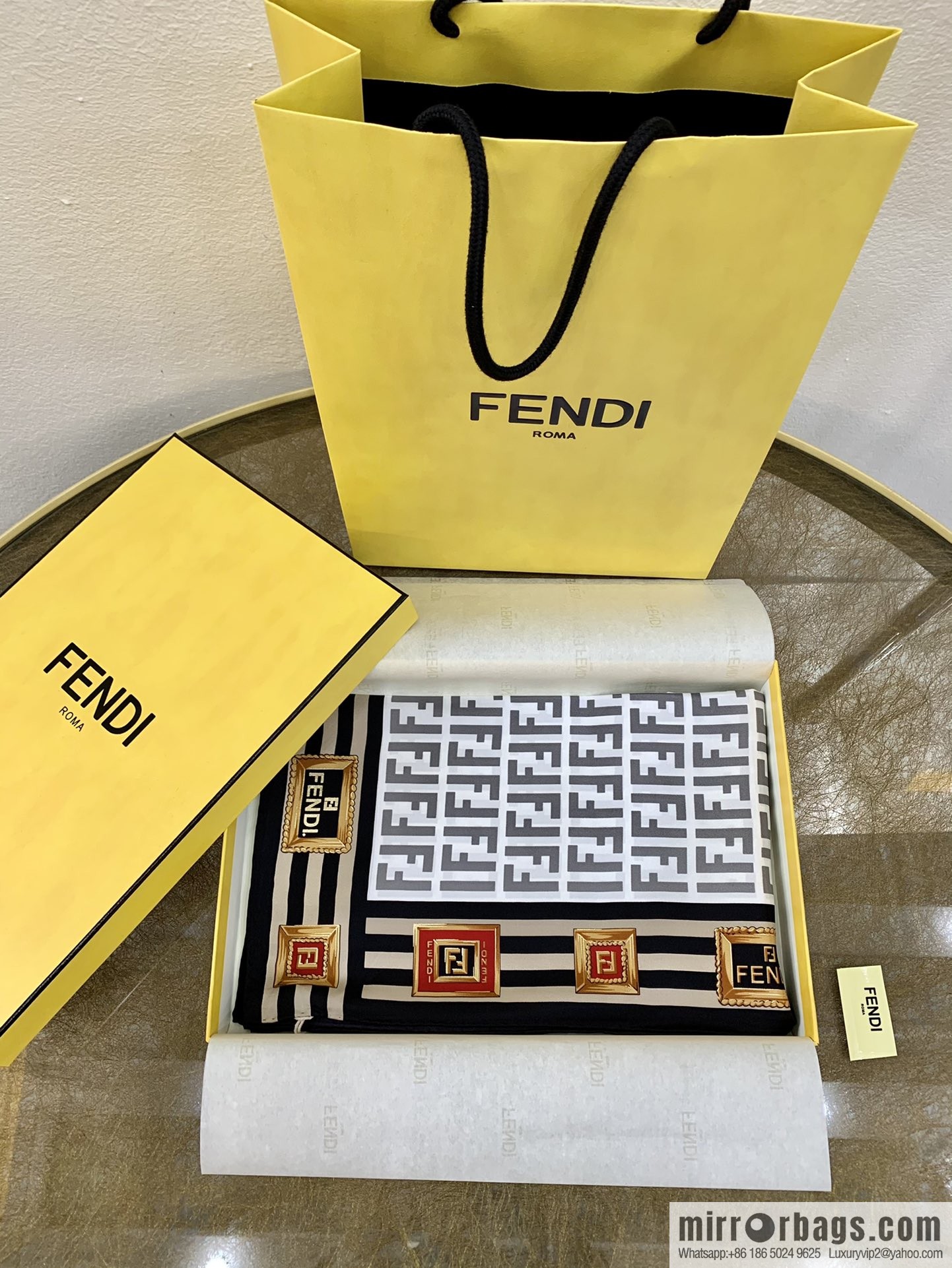 Fendi's new 100% silk scarf