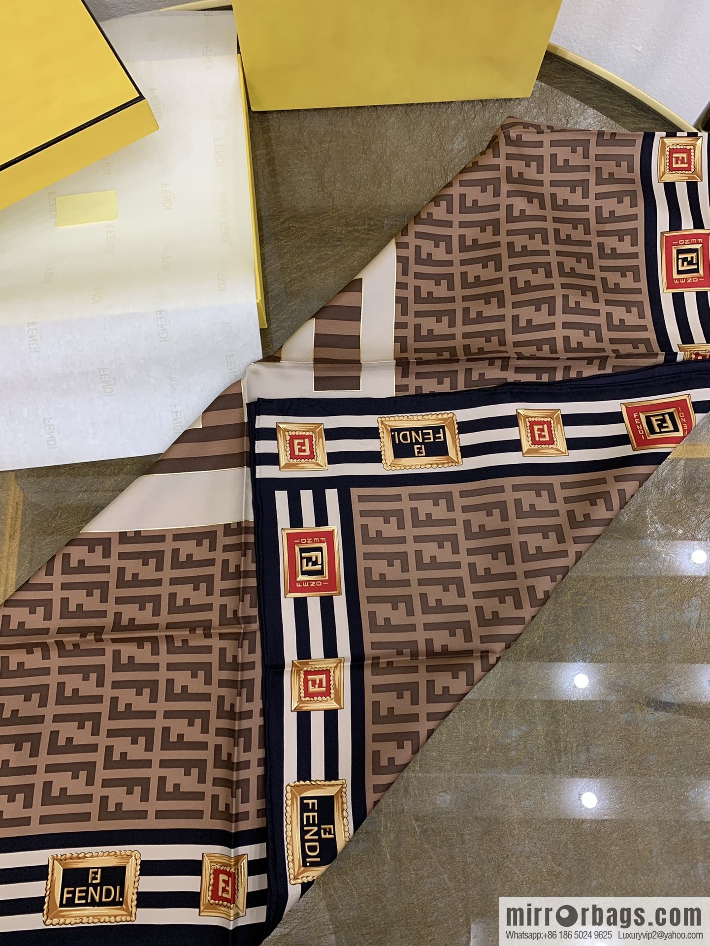 Fendi's new 100% silk scarf