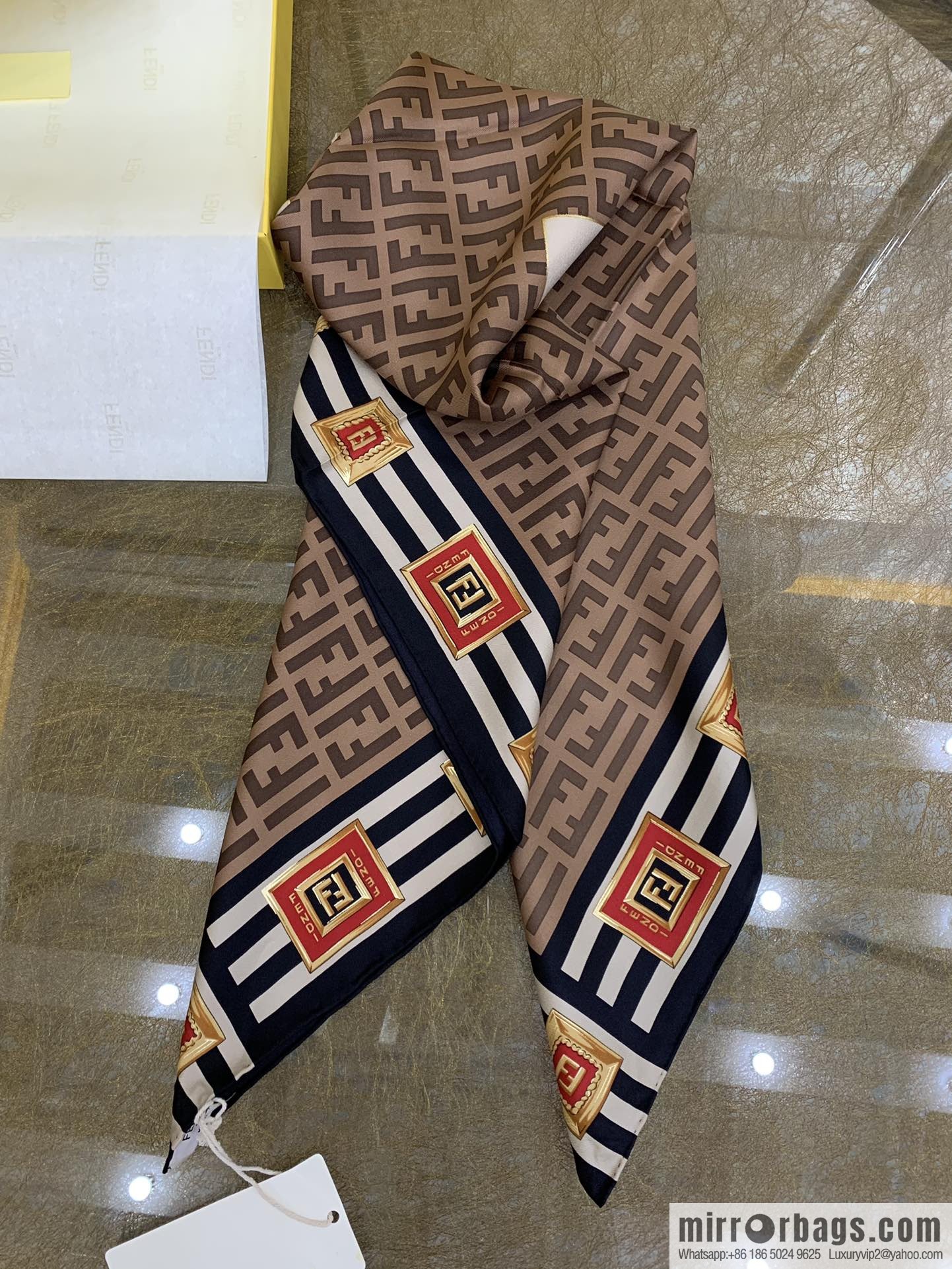 Fendi's new 100% silk scarf