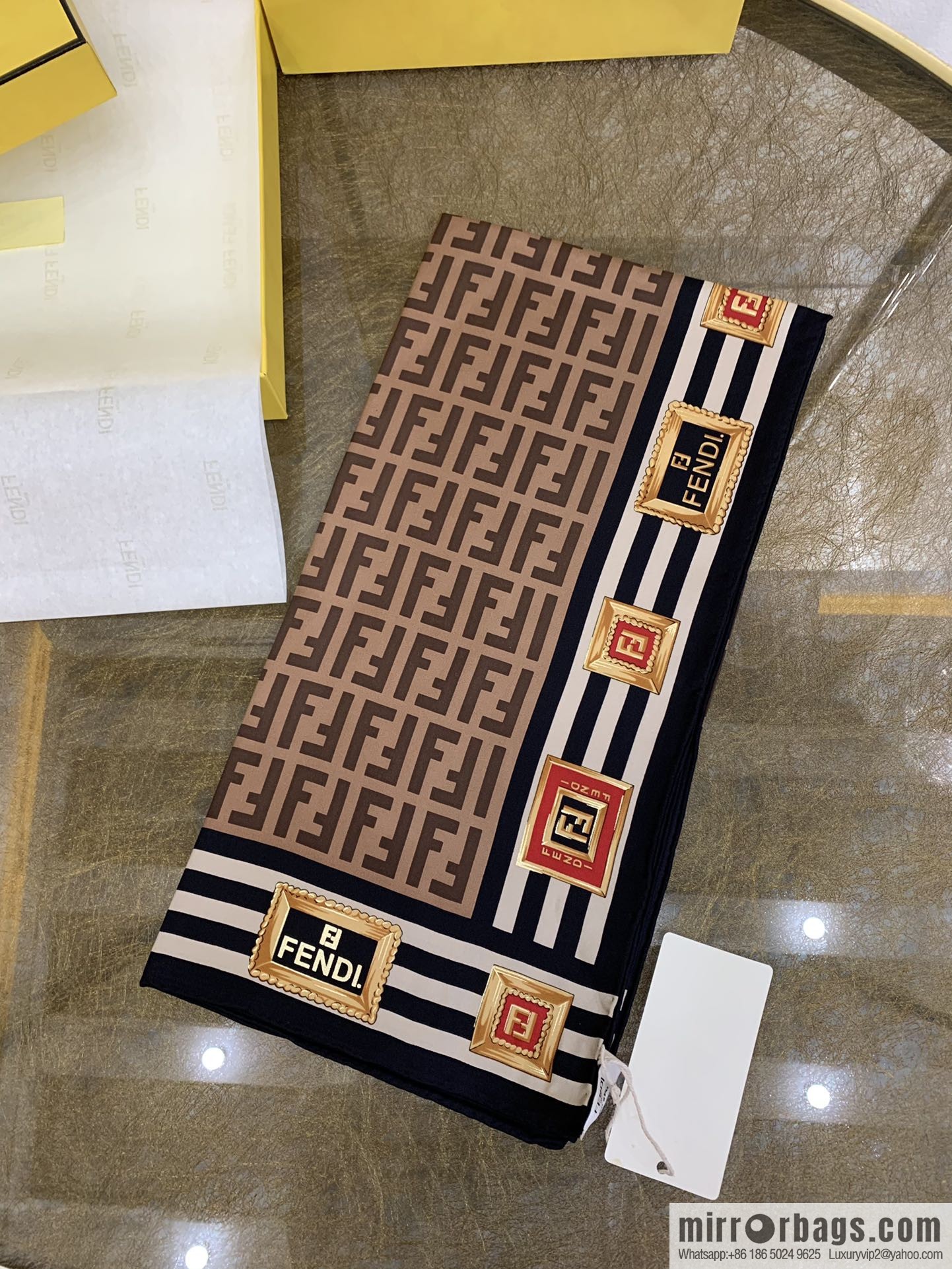 Fendi's new 100% silk scarf