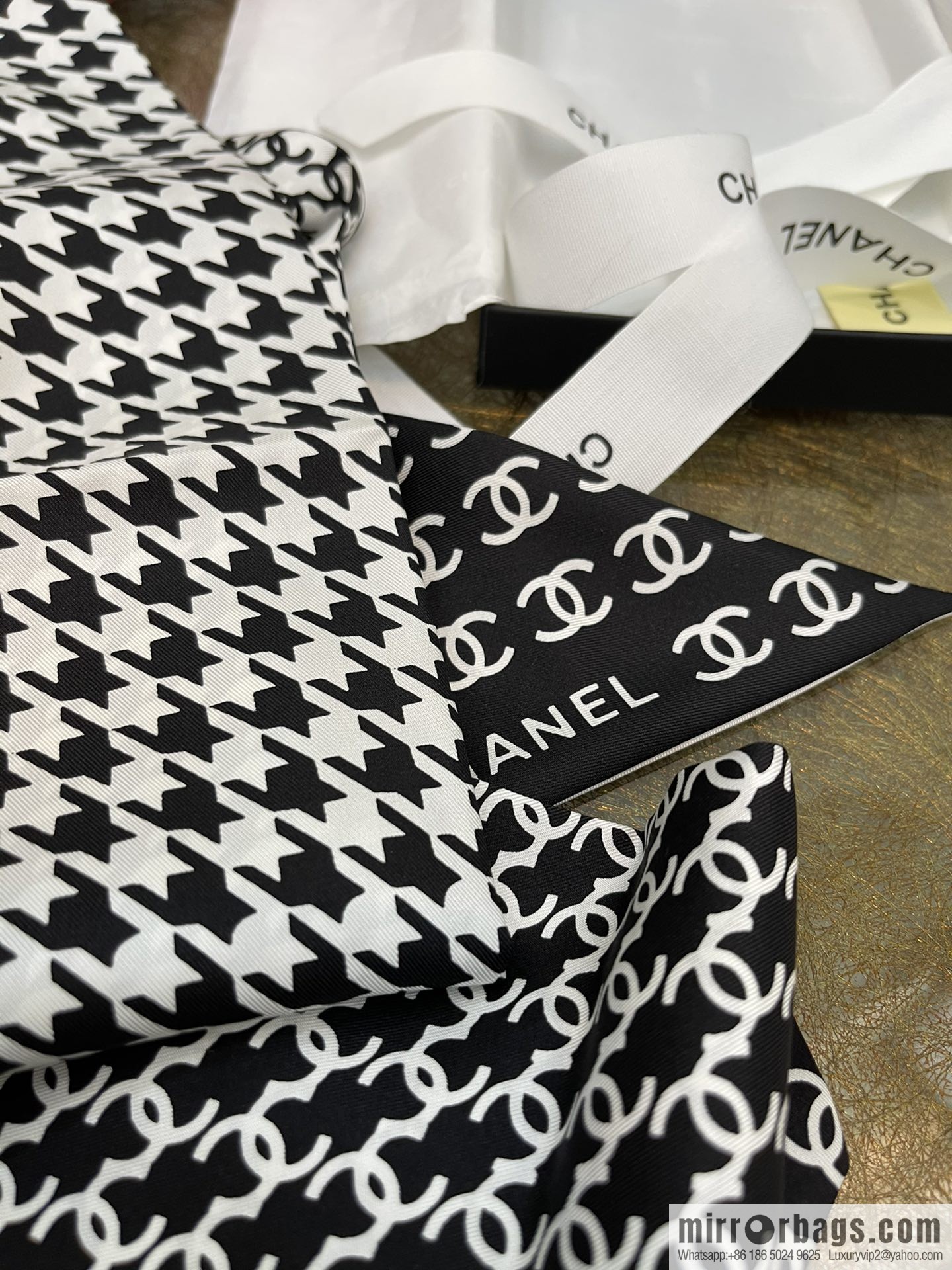 Chanel 100% silk max-Twiily ribbon