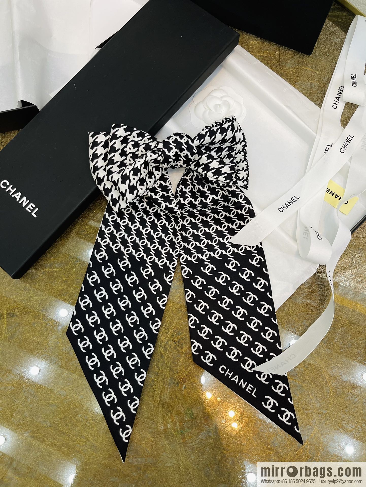 Chanel 100% silk max-Twiily ribbon