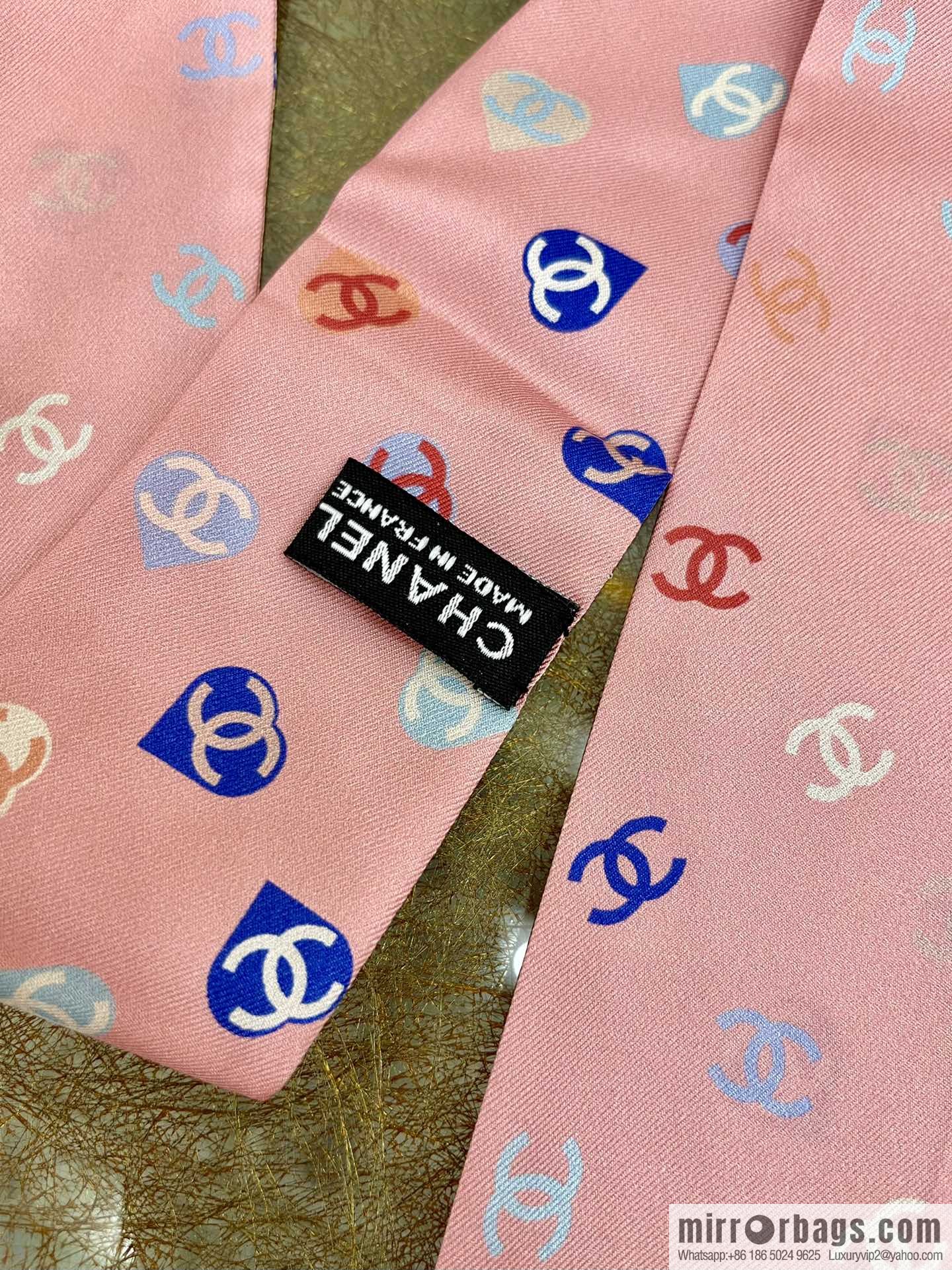 Chanel Xiaoxiang Twiily 100% Silk Silk Hair Band Ribbon AA7447