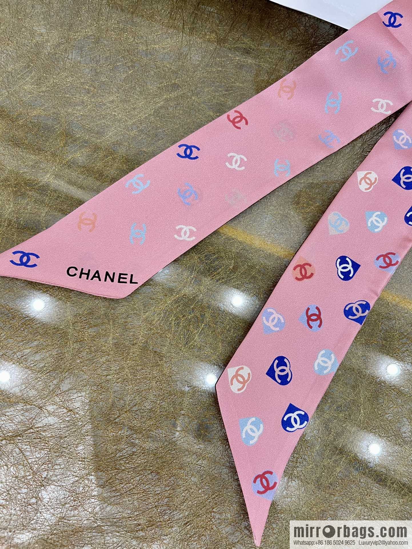Chanel Xiaoxiang Twiily 100% Silk Silk Hair Band Ribbon AA7447