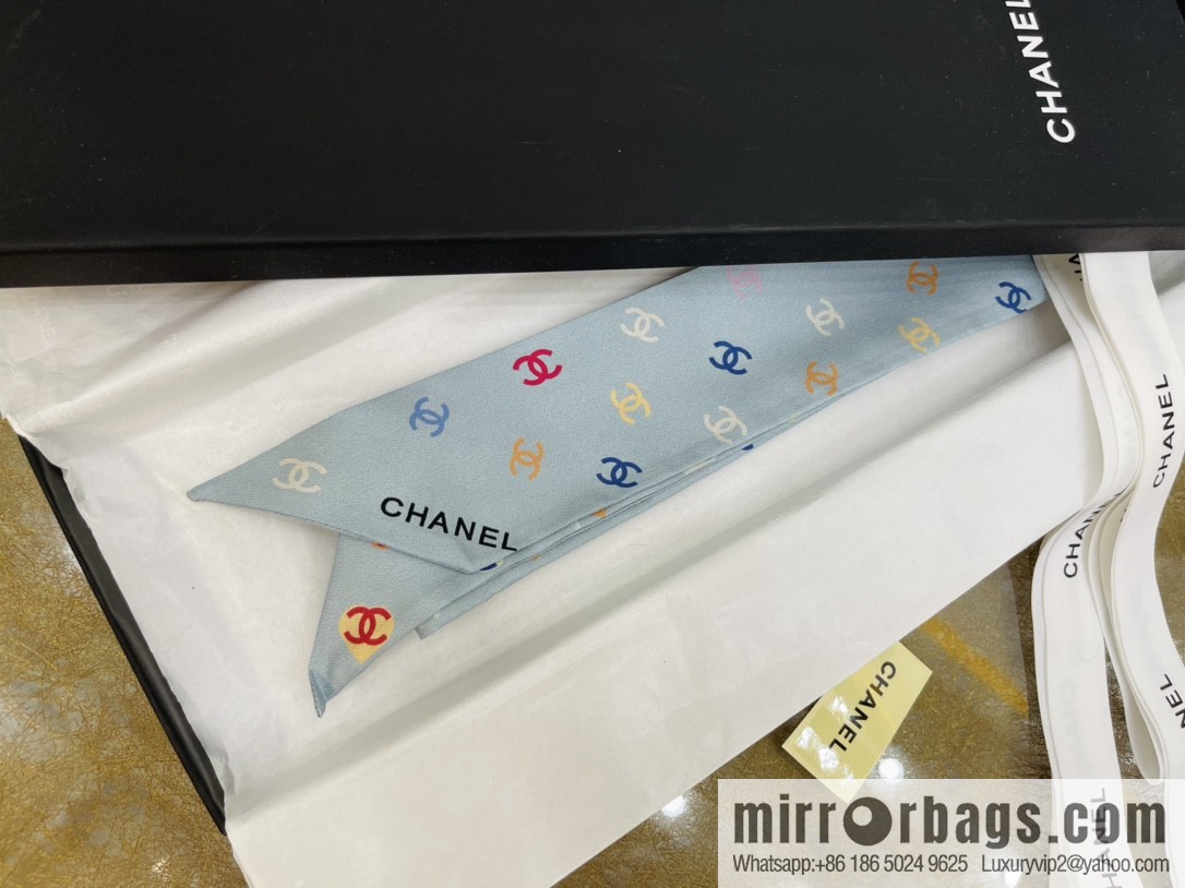 Chanel Xiaoxiang Twiily 100% Silk Silk Hair Band Ribbon AA7447