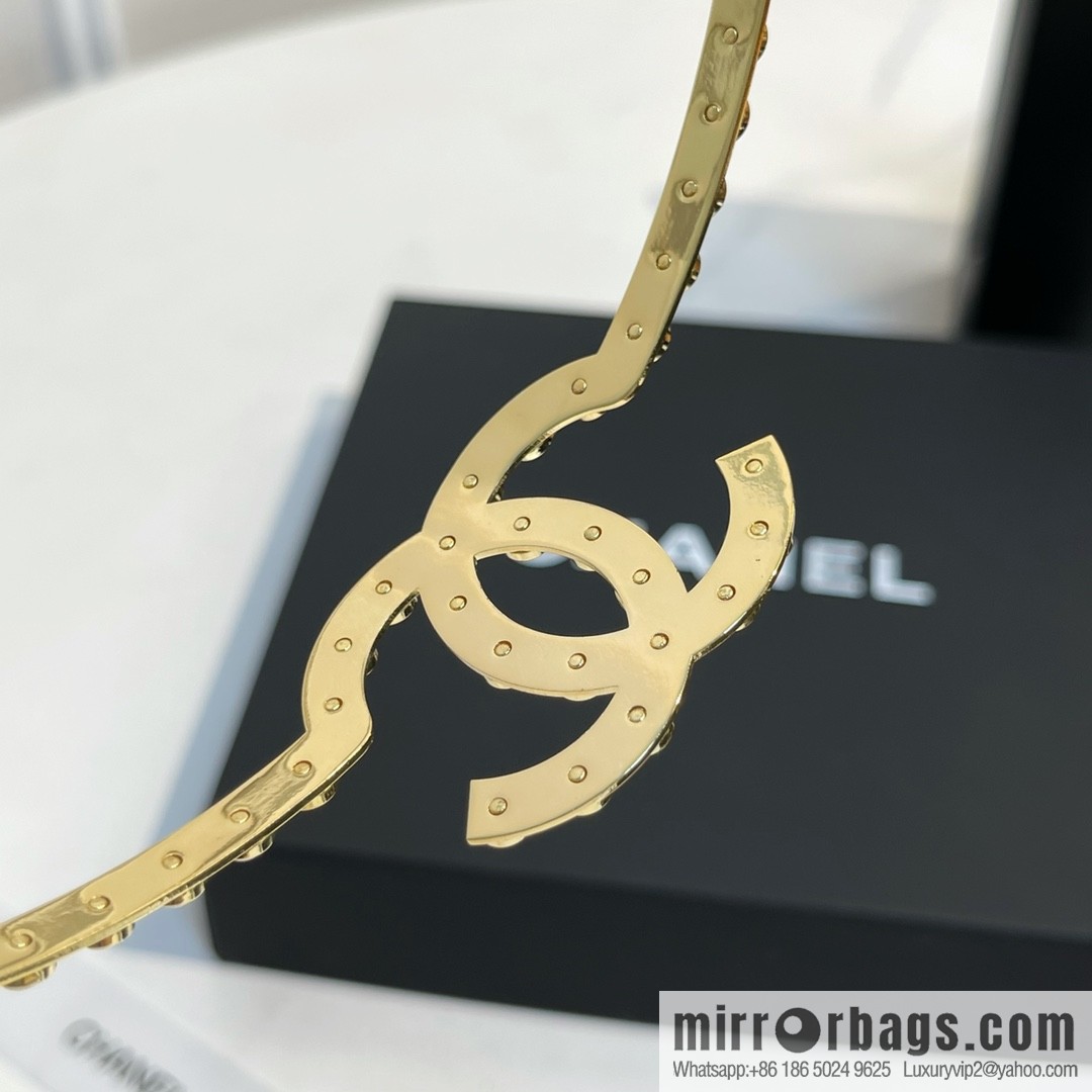 New Chanel double c pearl headband