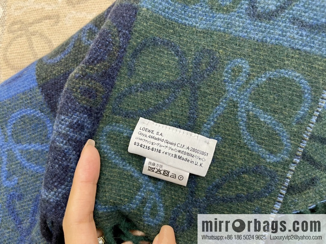 LOEWE 90% wool + 10% cashmere Anagram presbyopia scarf