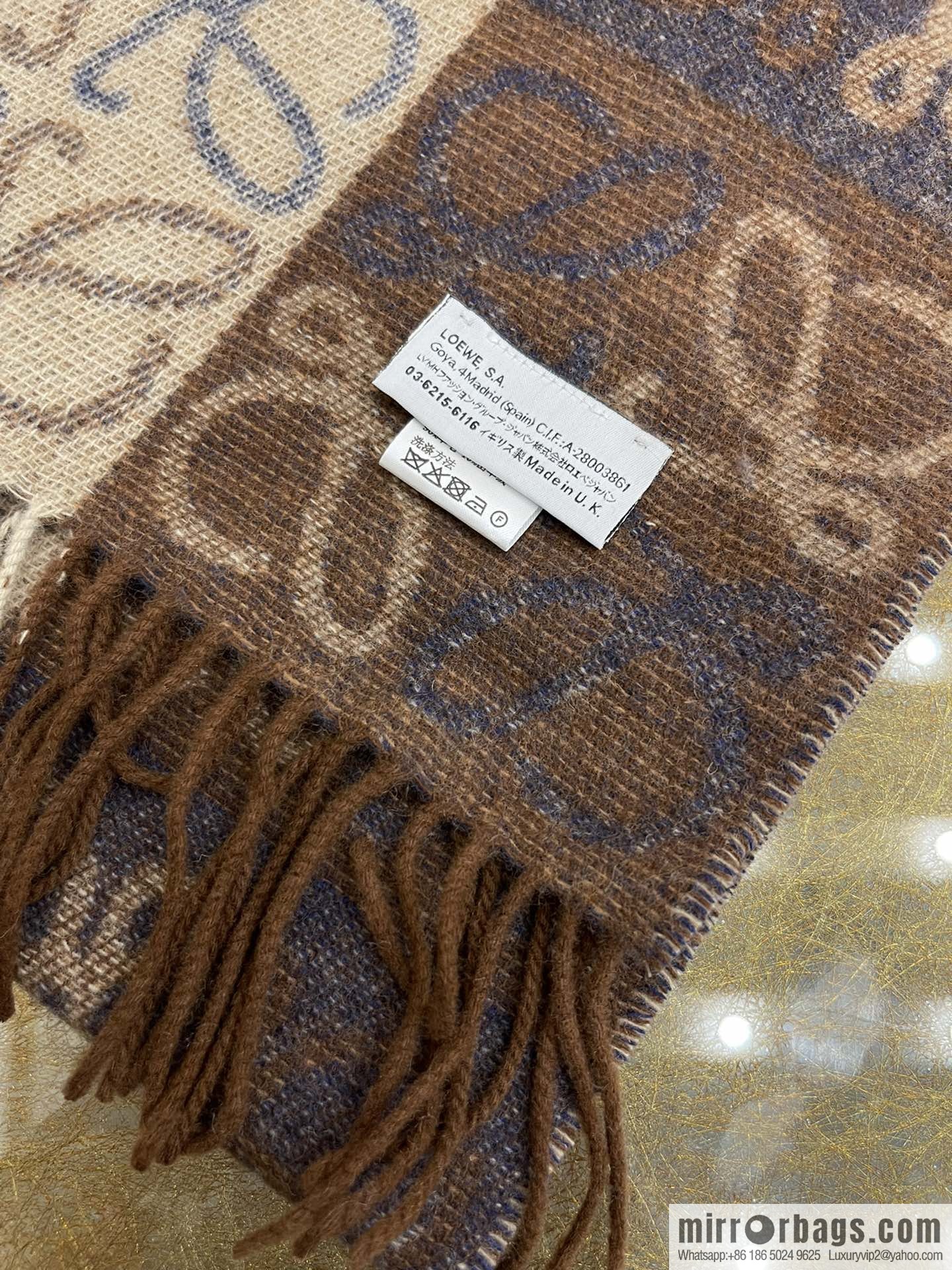 LOEWE 90% wool + 10% cashmere Anagram presbyopia scarf