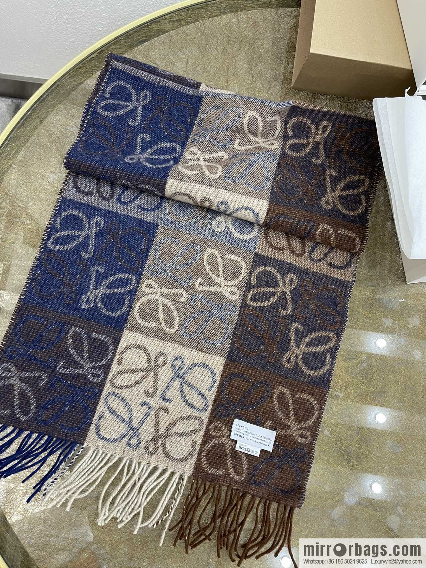 LOEWE 90% wool + 10% cashmere Anagram presbyopia scarf