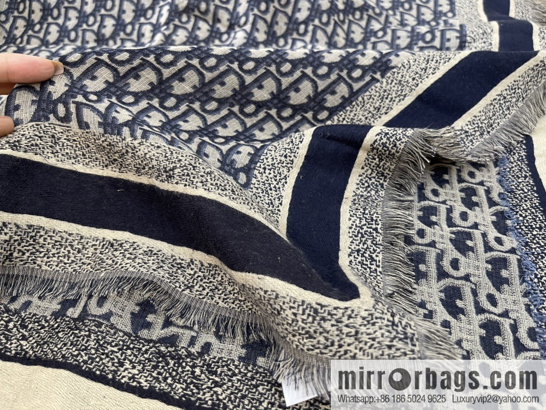 Dior D-Oblique pattern large shawl scarf 12DOB140I142_C540