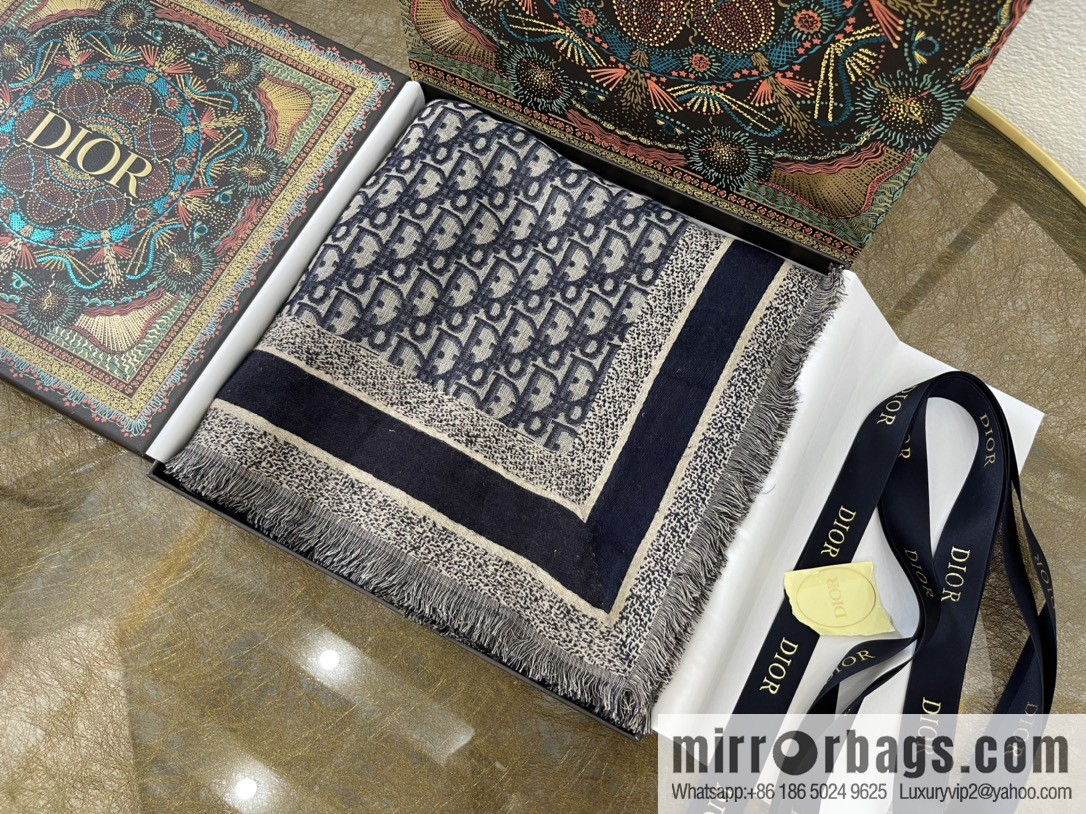 Dior D-Oblique pattern large shawl scarf 12DOB140I142_C540
