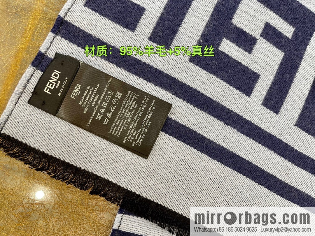 FENDI Fendi Vintage Classic Double FLogo Scarf FXS424A3Q1F0UD6