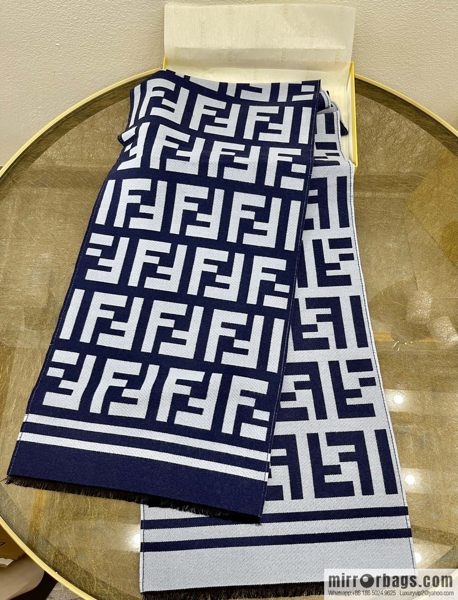 FENDI Fendi Vintage Classic Double FLogo Scarf FXS424A3Q1F0UD6