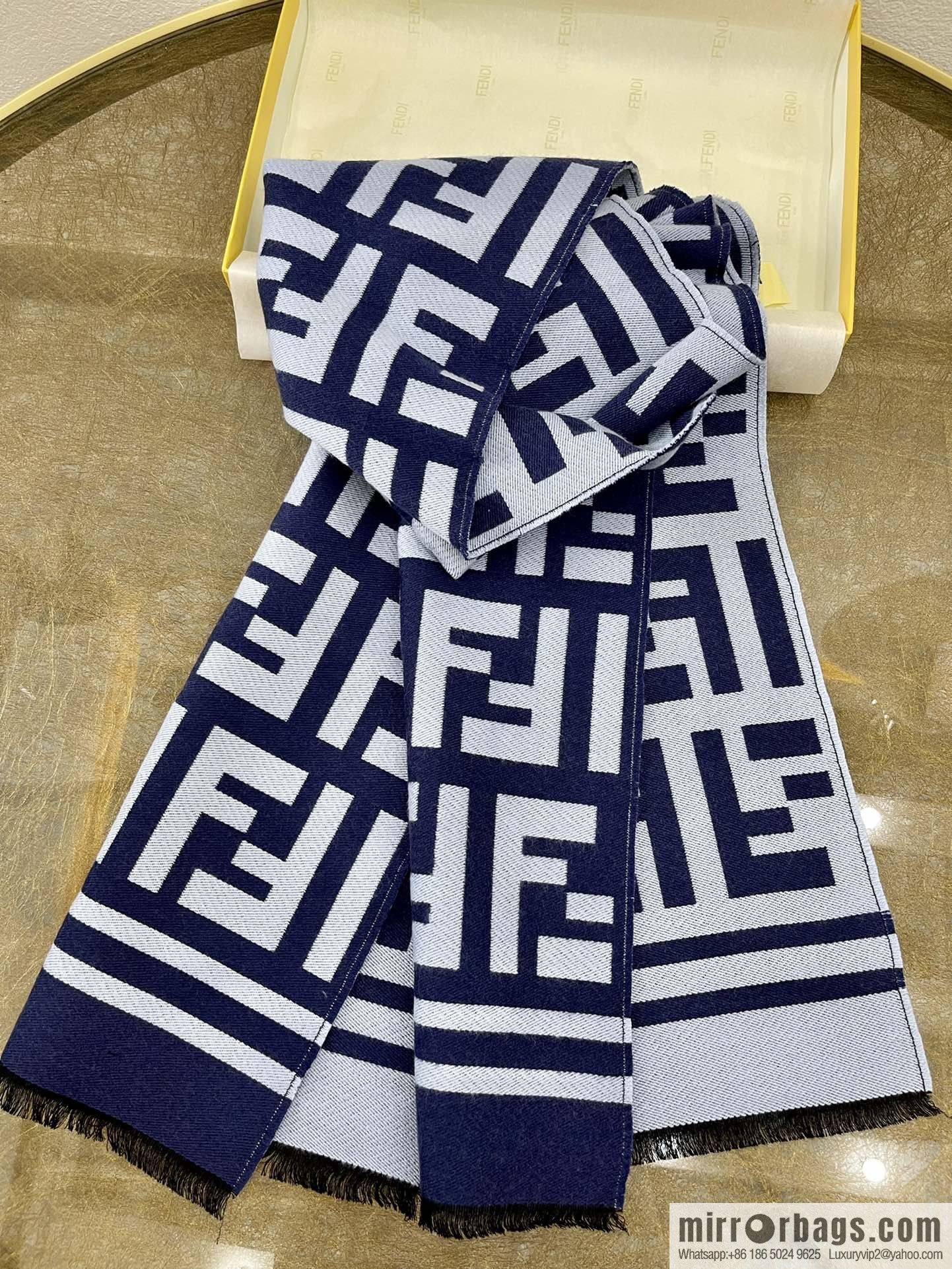 FENDI Fendi Vintage Classic Double FLogo Scarf FXS424A3Q1F0UD6