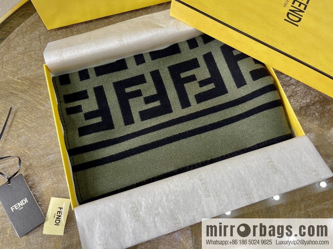 FENDI Fendi Classic Double F Logo Scarf FXS424A3Q1F0ZPQ
