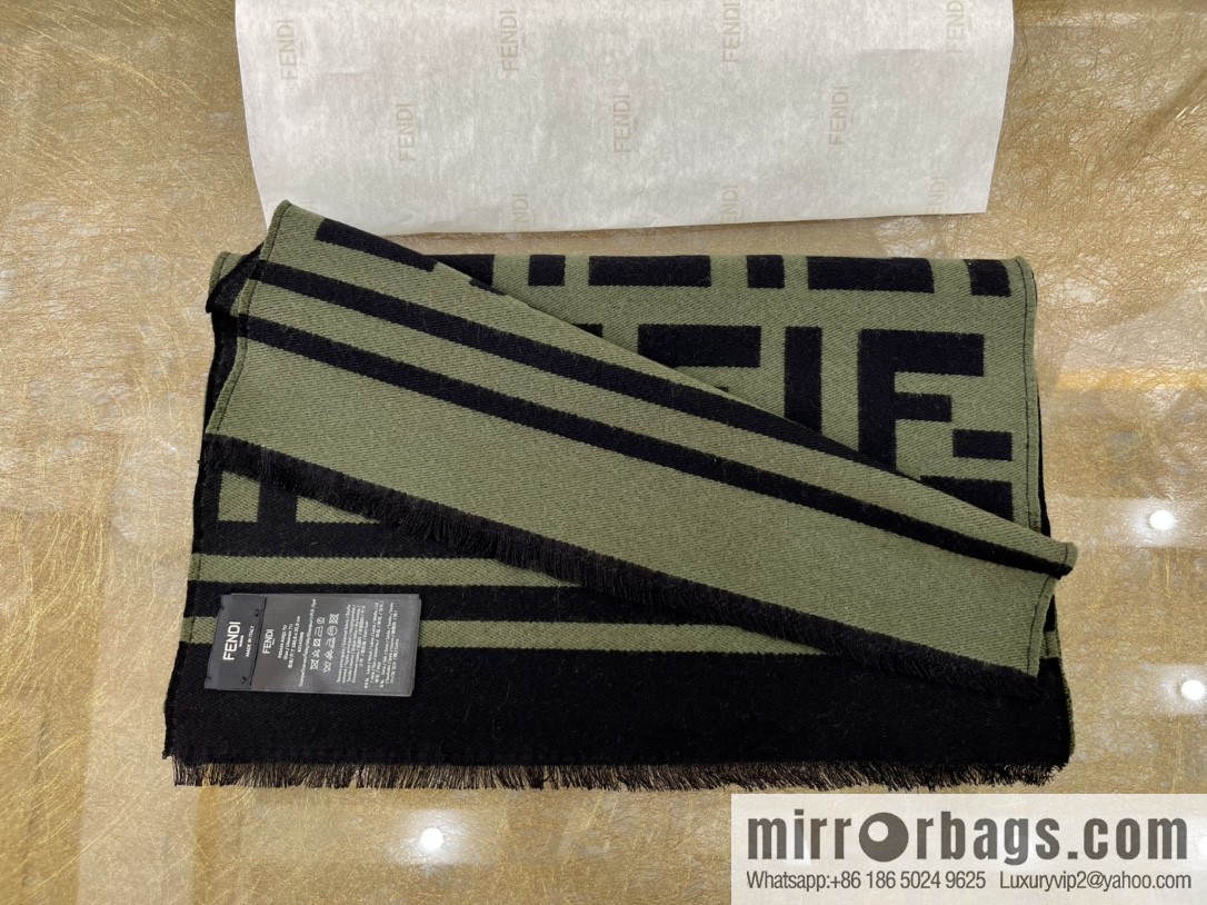 FENDI Fendi Classic Double F Logo Scarf FXS424A3Q1F0ZPQ