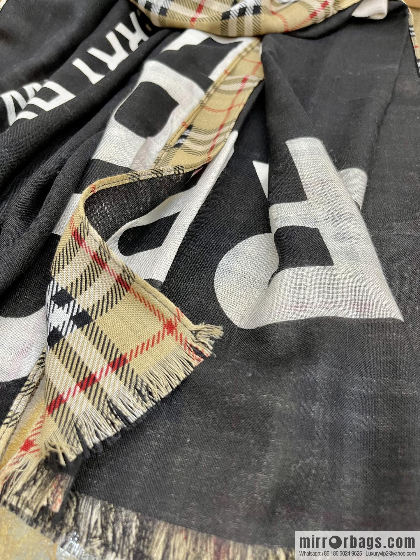 Burberry Double Sided Cashmere Long Scarf