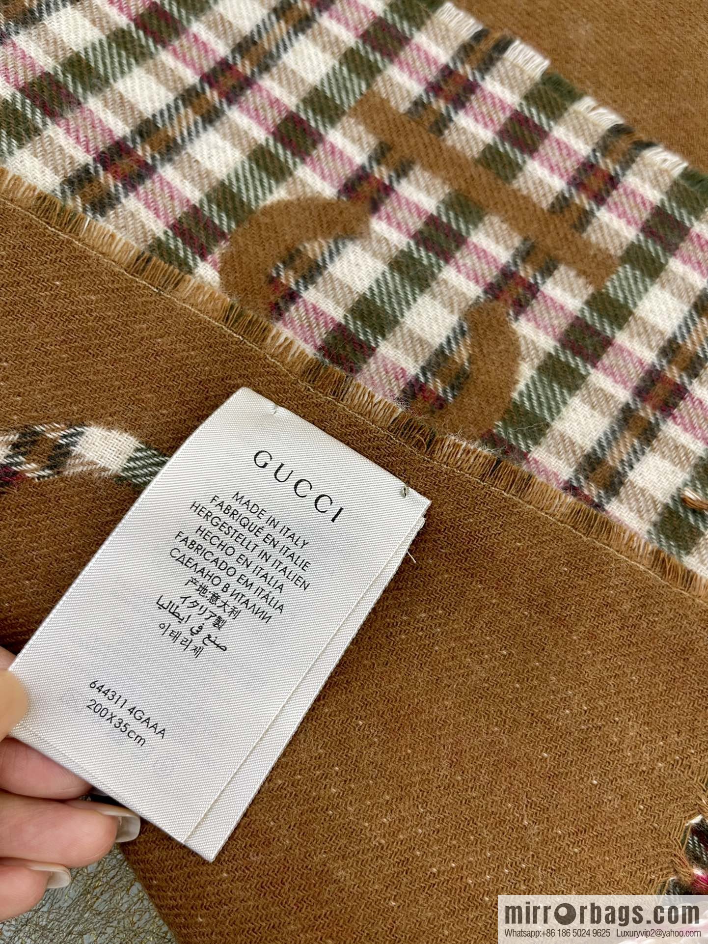 GUCCI Gucci double-sided wool towel
