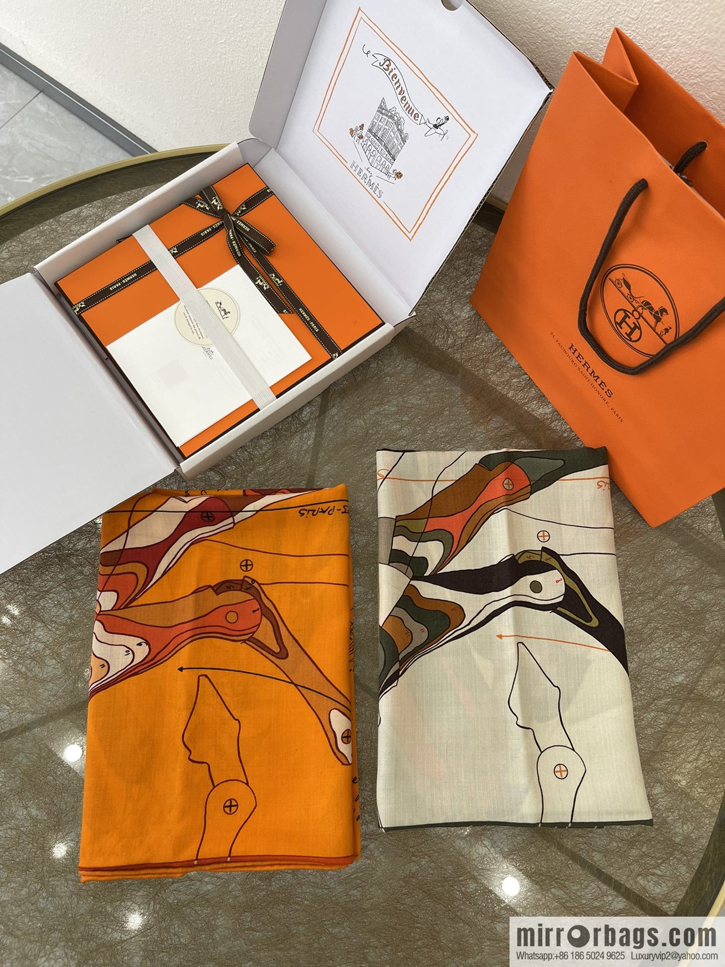 Hermes Handmade curled cashmere and silk blend shawl