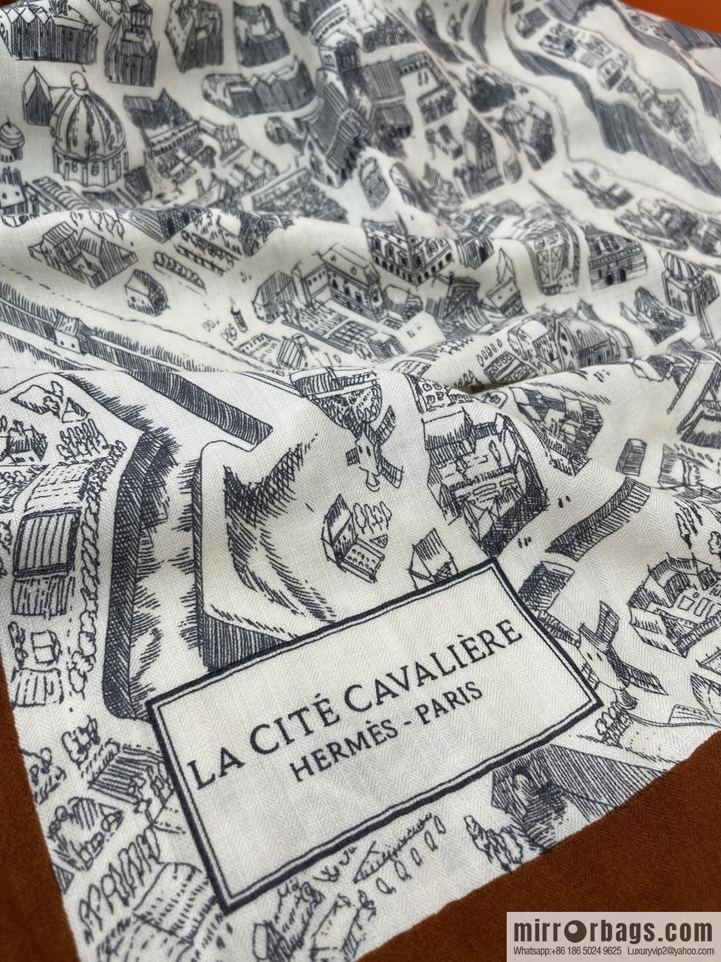 Hermes Handmade curled cashmere and silk blend shawl