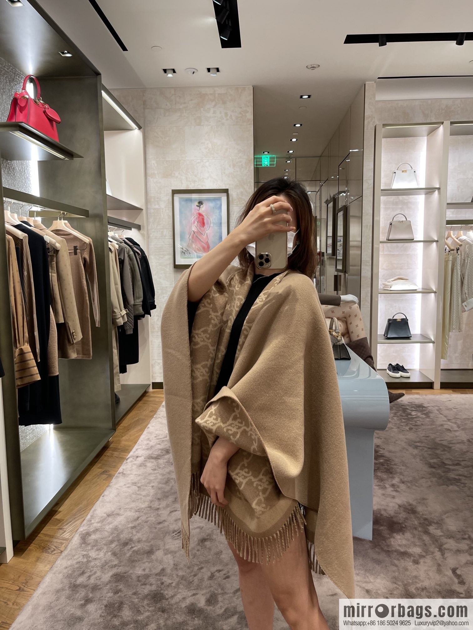 Fendi karl double-sided cape