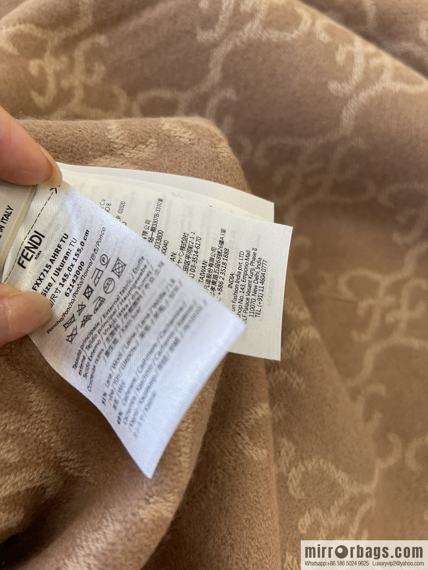 Fendi karl double-sided cape