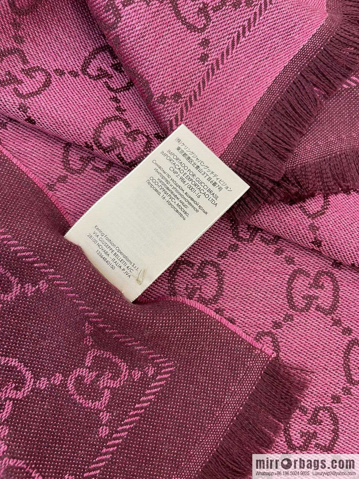 GUCCI Gucci GG Jacquard pattern knitted wool scarf 133483