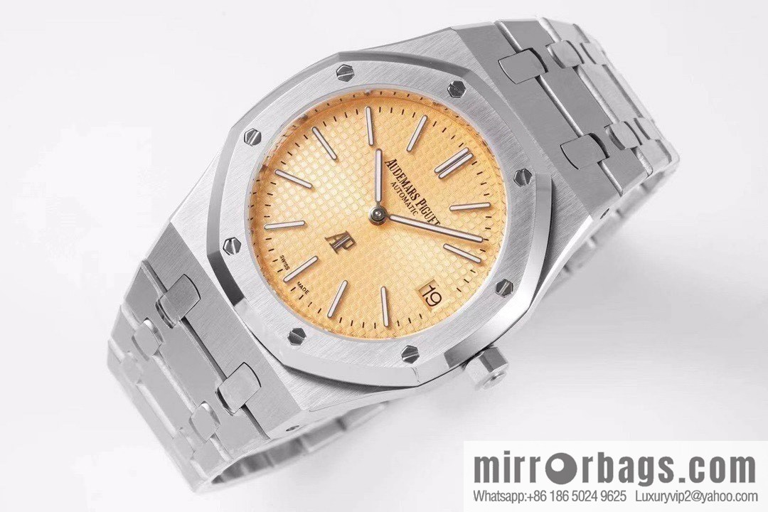 Royal Oak 15202 watch size 39mm super two-pin mechanical movement, sapphire crystal glass mirror, original Cal.2121 automatic movement