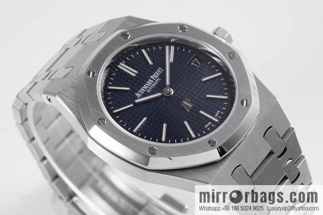 Royal Oak 15202 watch size 39mm super two-pin mechanical movement, sapphire crystal glass mirror, original Cal.2121 automatic movement