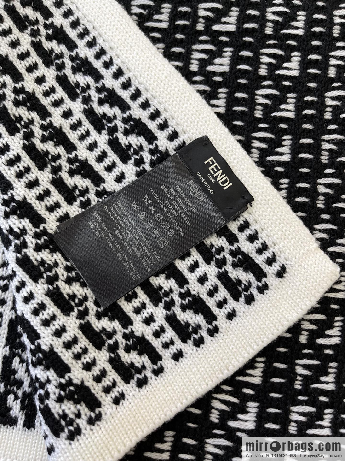 FENDI Fendi FF miniature pattern new knitted wool scarf