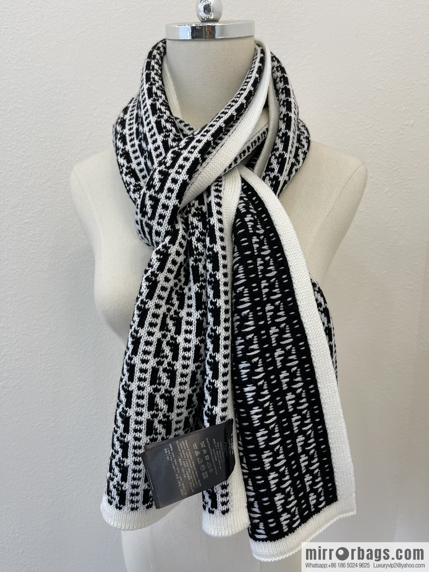 FENDI Fendi FF miniature pattern new knitted wool scarf