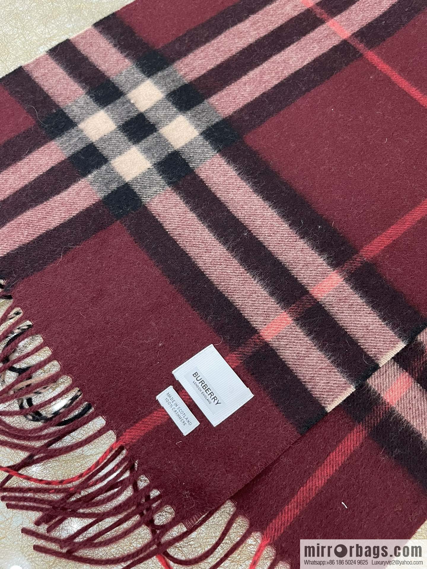 Burberry classic checked cashmere scarf