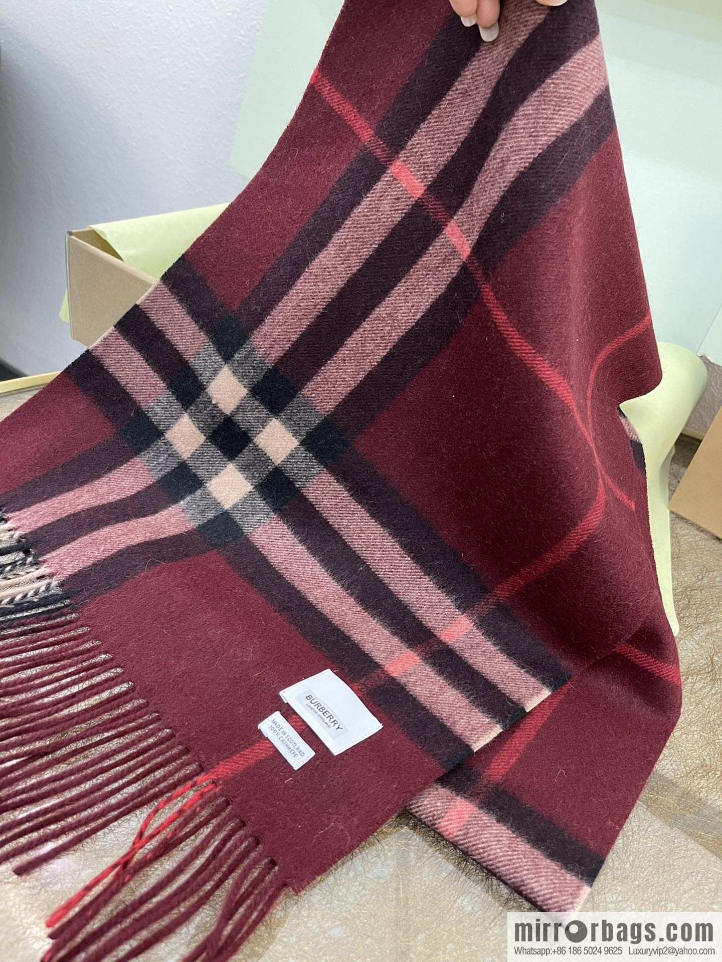 Burberry classic checked cashmere scarf