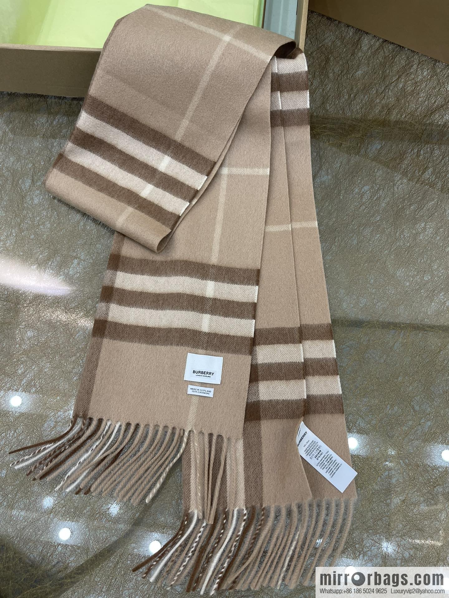 Burberry classic checked cashmere scarf