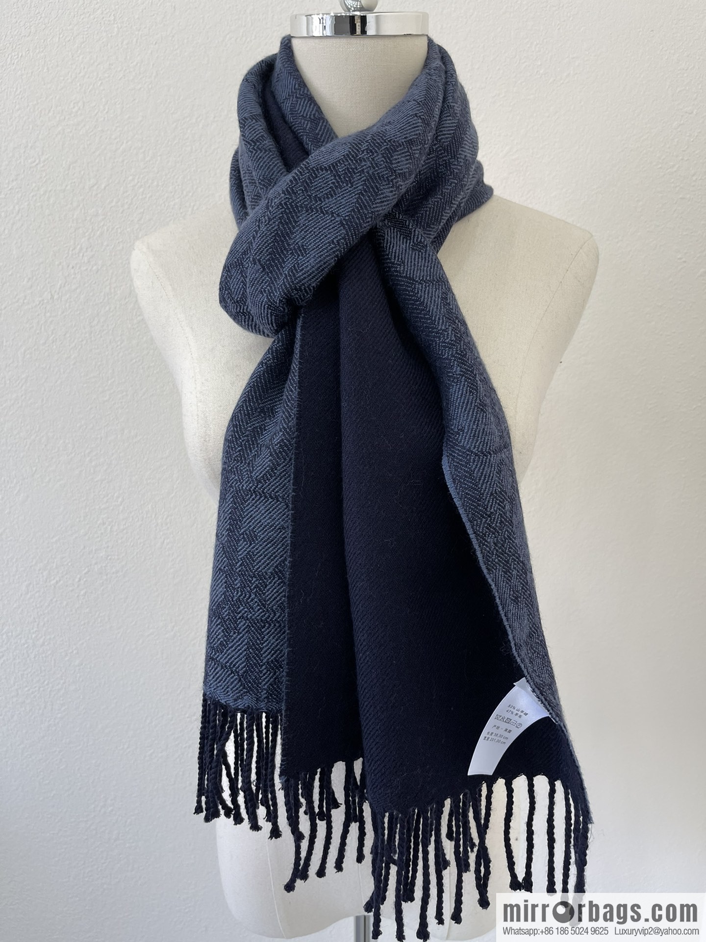 Dior Blue Oblique Print Unisex Scarf