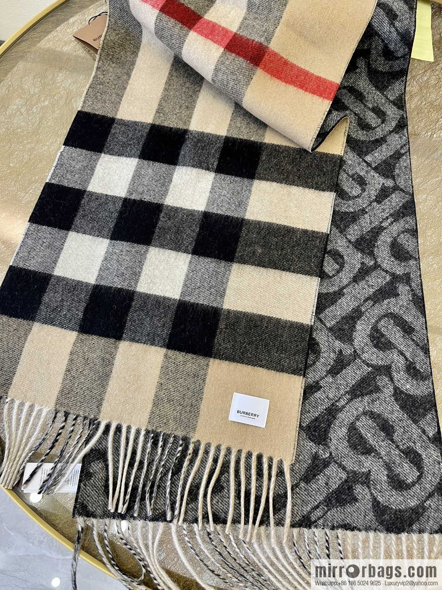 Burberry Jacquard Worsted Cashmere Scarf