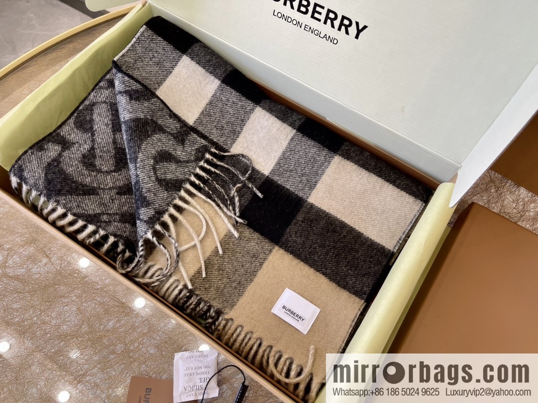 Burberry Jacquard Worsted Cashmere Scarf