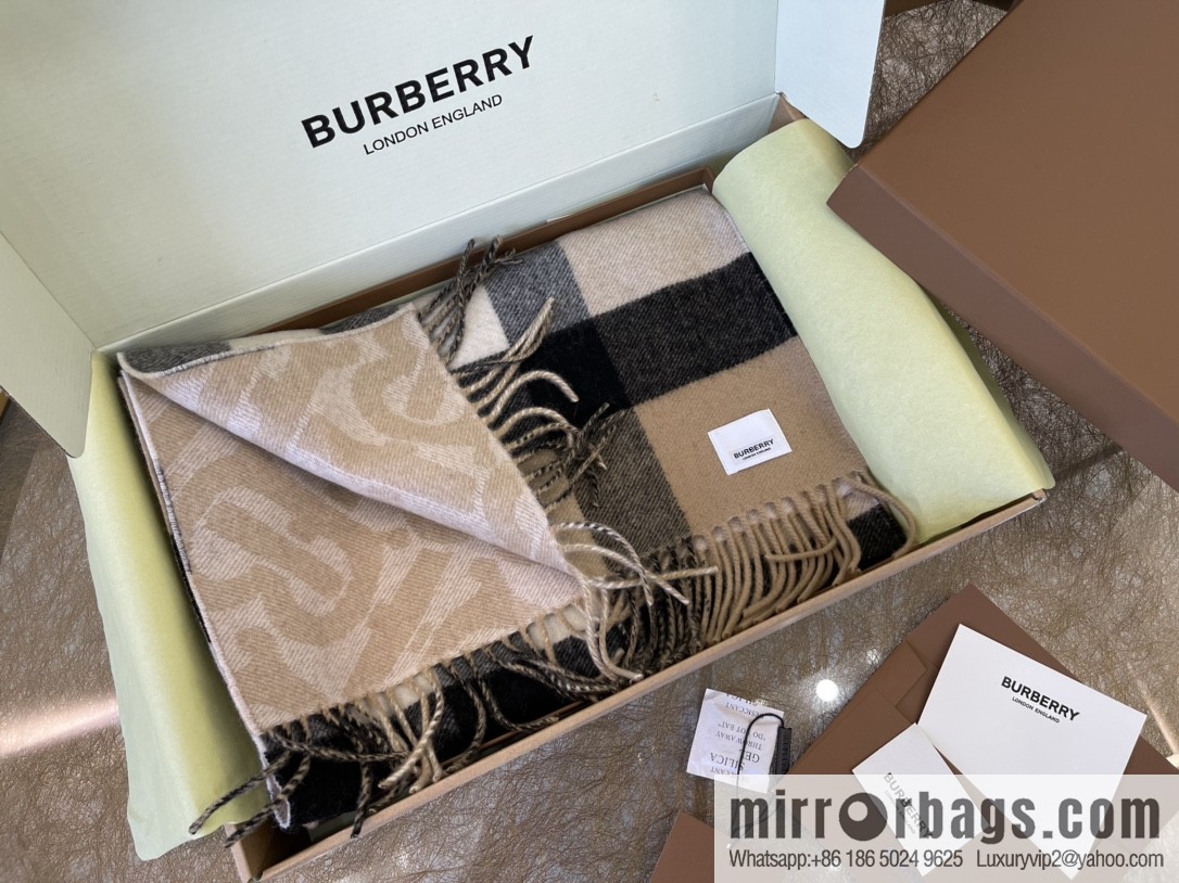 Burberry Jacquard Worsted Cashmere Scarf