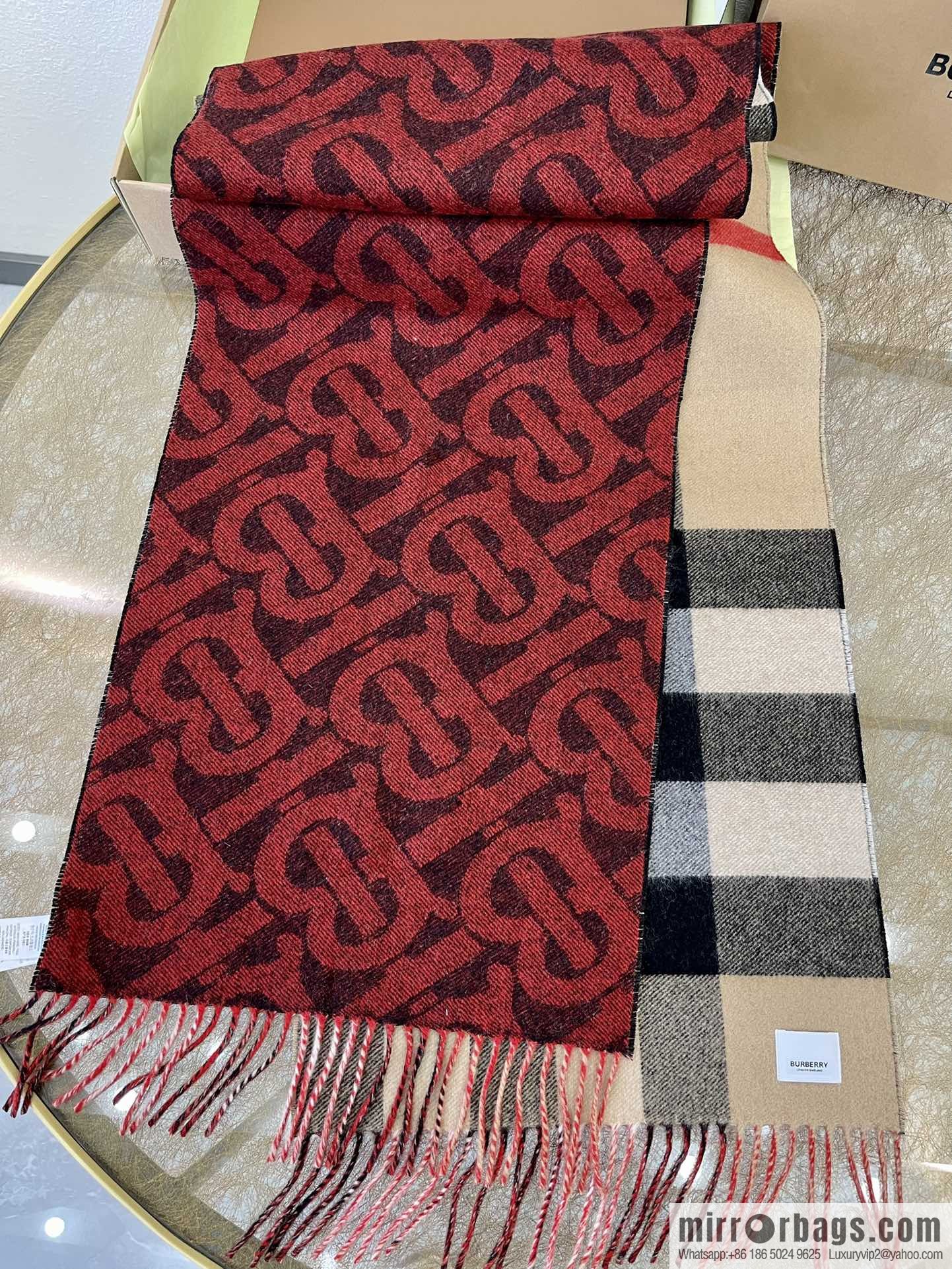 Burberry Jacquard Worsted Cashmere Scarf
