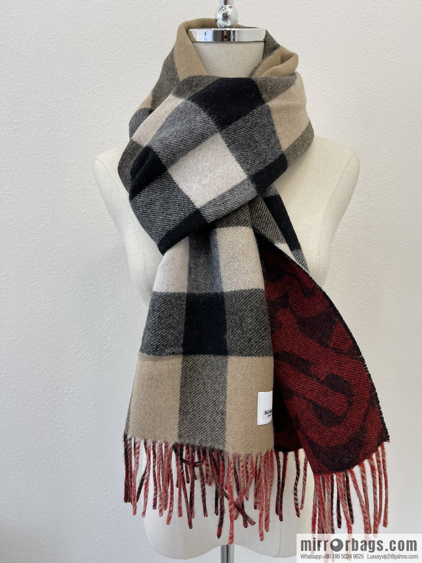 Burberry Jacquard Worsted Cashmere Scarf