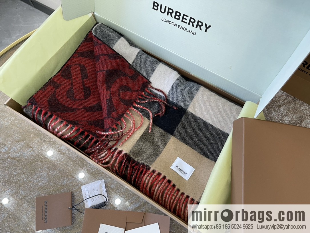 Burberry Jacquard Worsted Cashmere Scarf