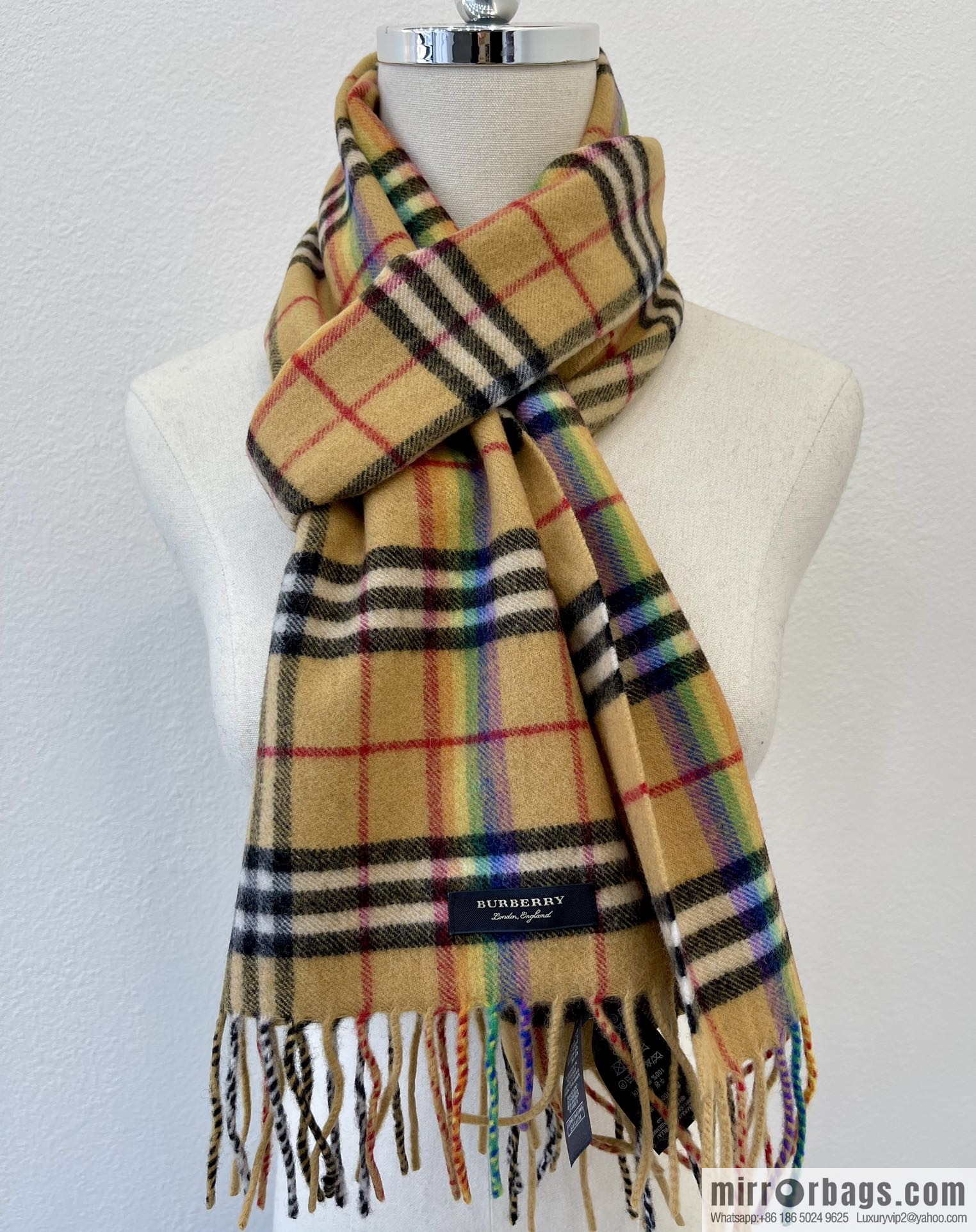 Burberry Rainbow Cashmere Scarf