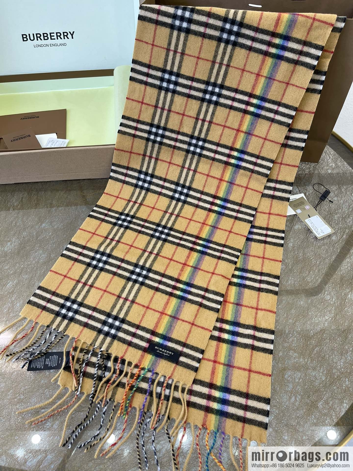Burberry Rainbow Cashmere Scarf
