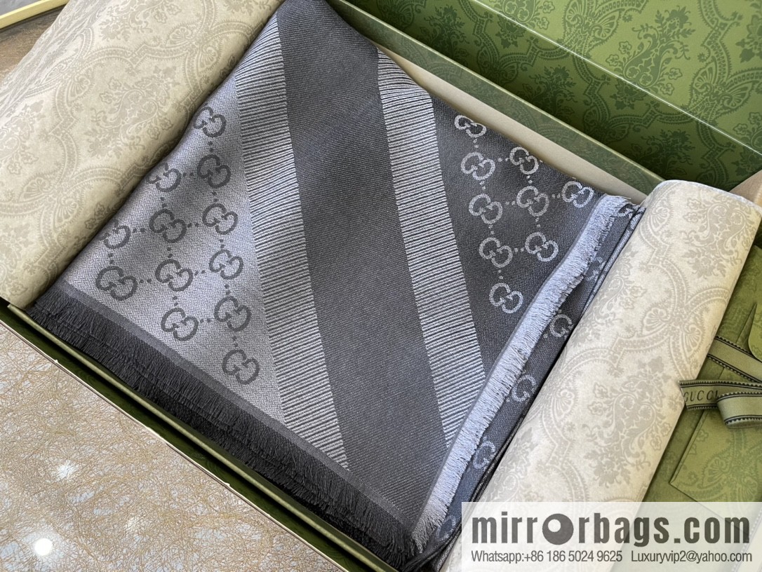 GUCCI Gucci silk-wool blend scarf