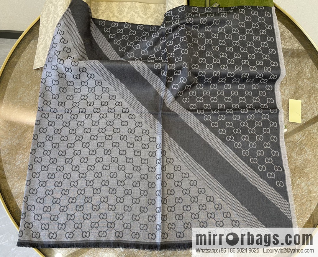 GUCCI Gucci silk-wool blend scarf