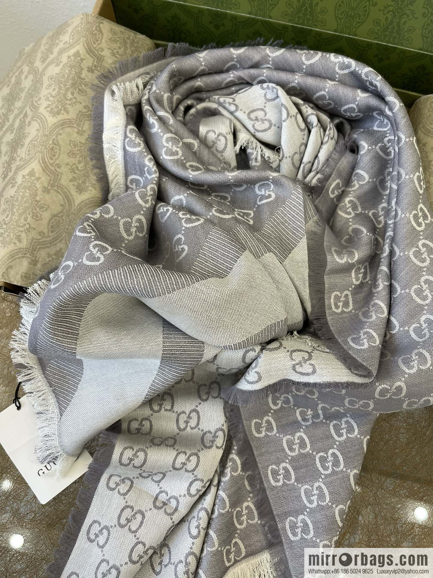 GUCCI Gucci silk-wool blend scarf