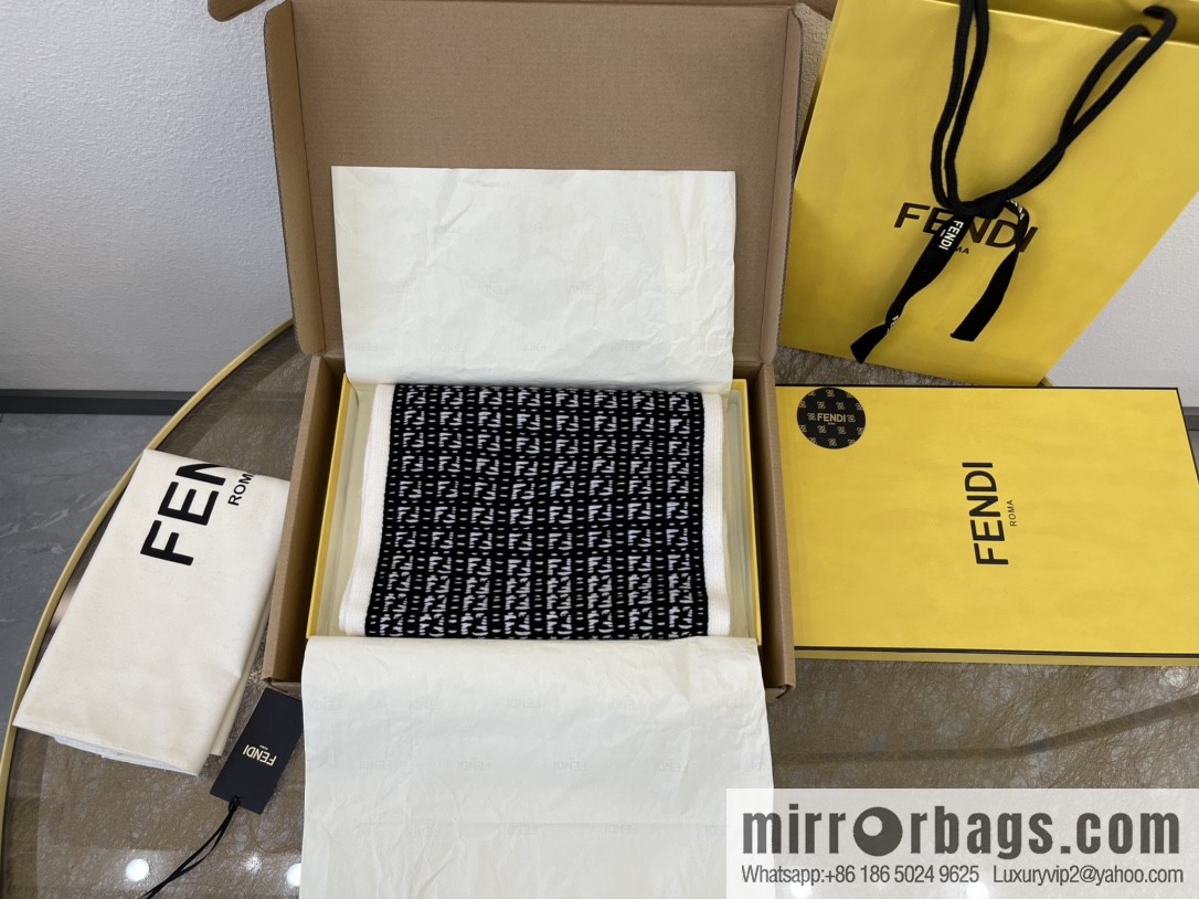 FENDI Fendi FF miniature pattern new knitted wool scarf