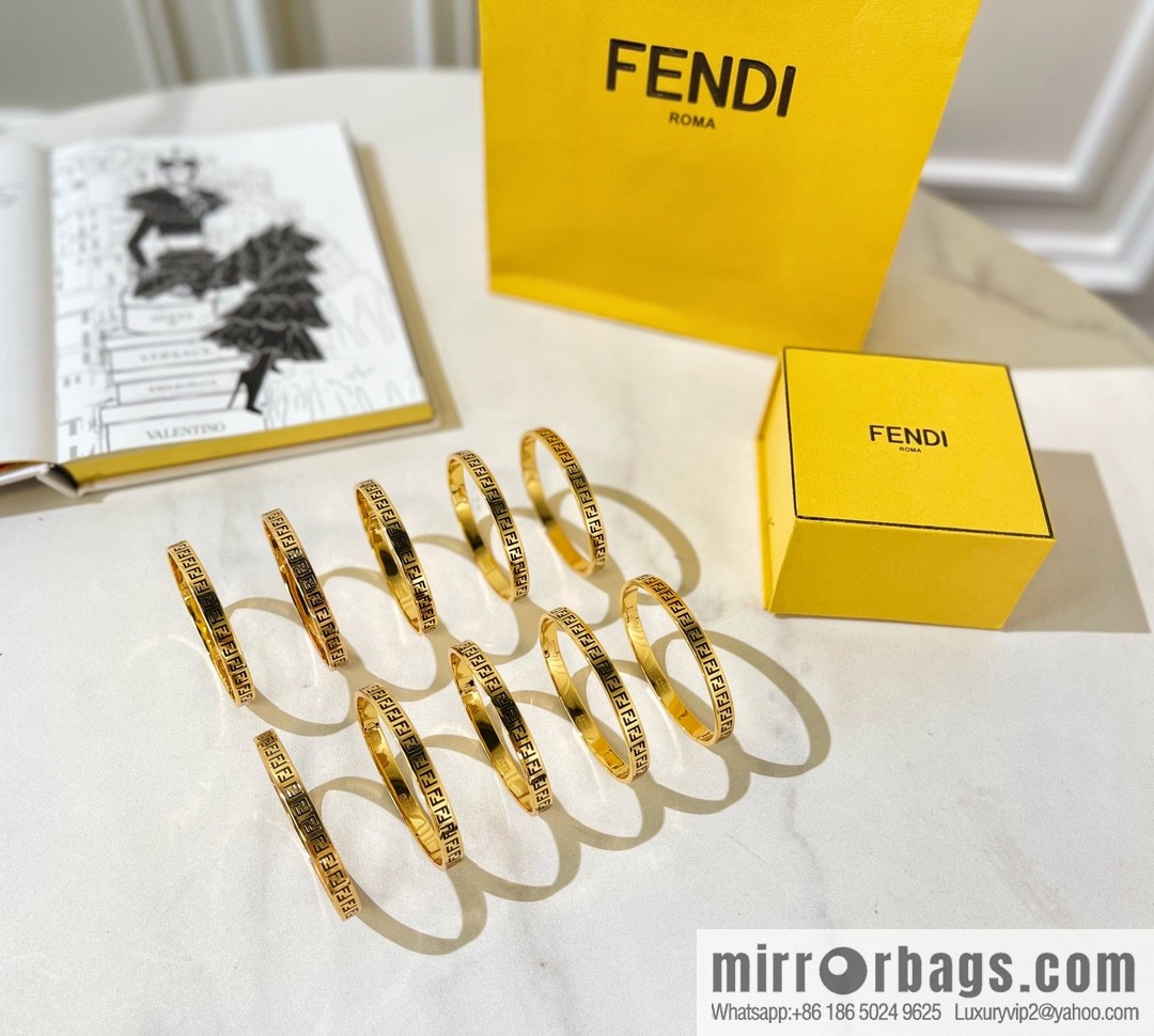 Fendi FF gold bracelet