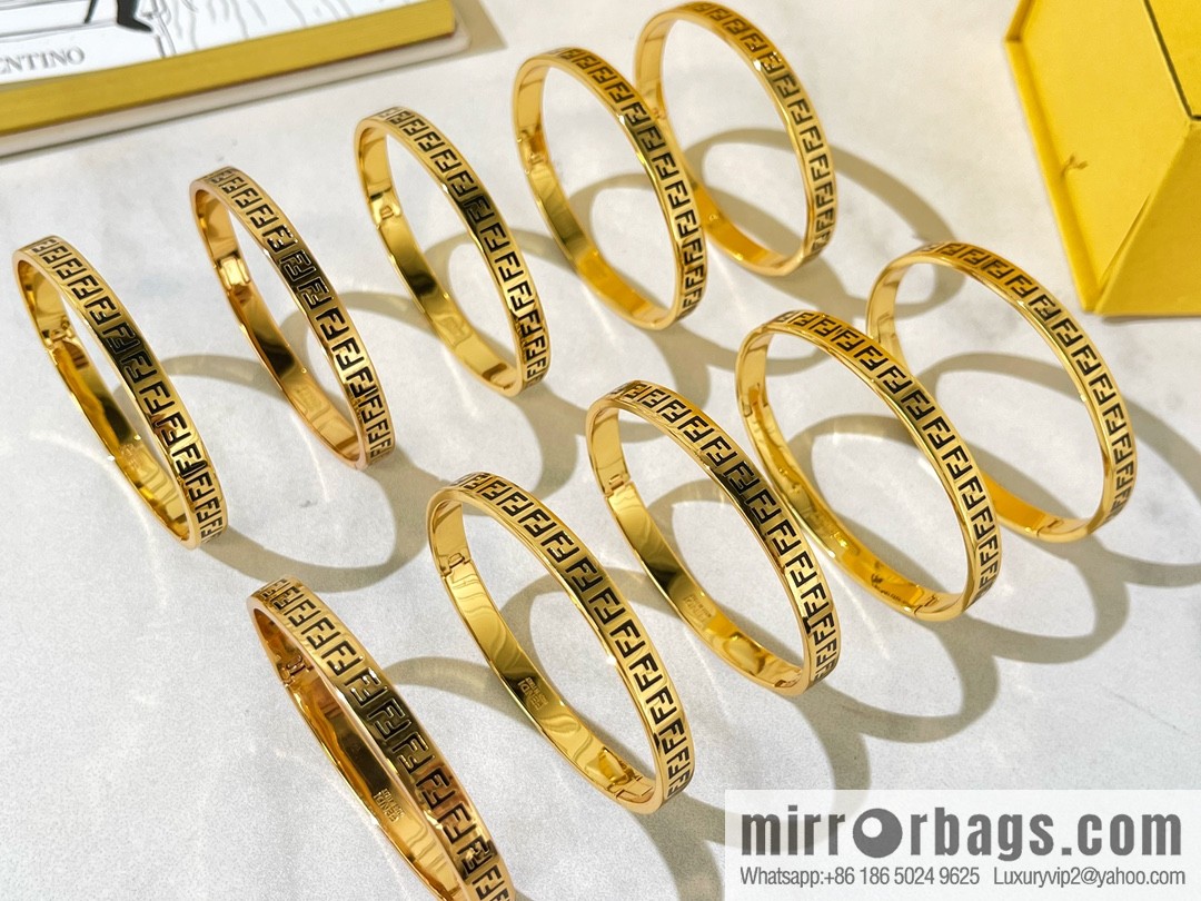 Fendi FF gold bracelet